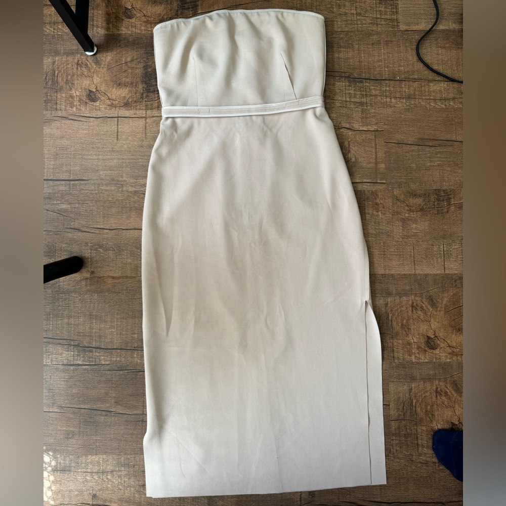 Elizabeth & James Blush Pink/Nude Midi Strapless Dress (Mary Kate & Ashley)